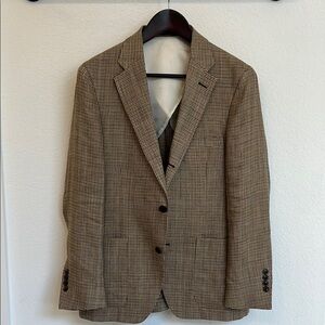 Todd Snyder Brown Sport Coat with Classic Glen Plaid